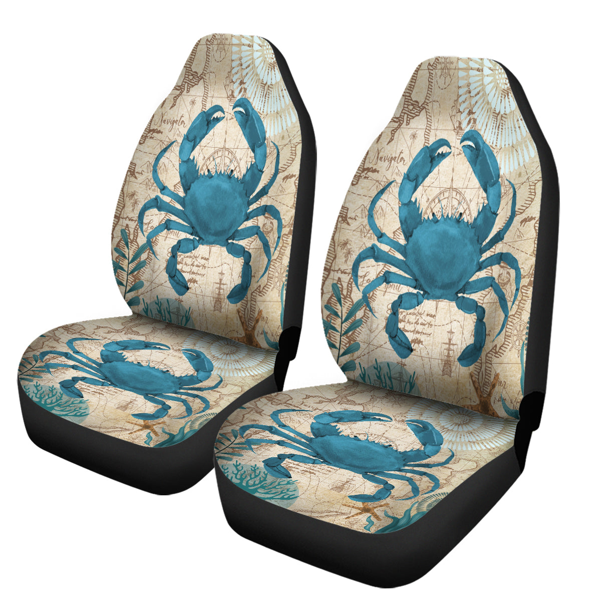 Crab Love Car Seat Cover