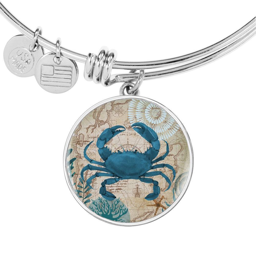 Crab Love Bangle Bracelet