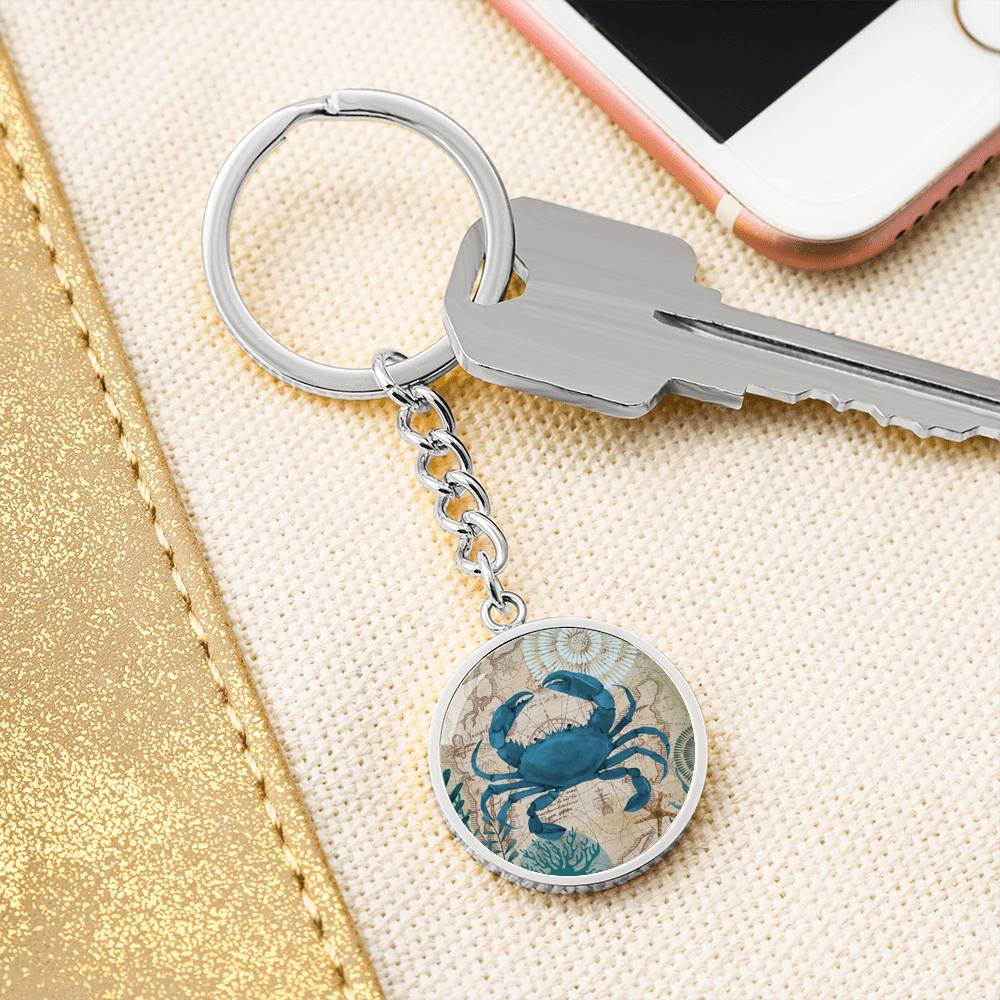 Crab Love Beachy Keychain