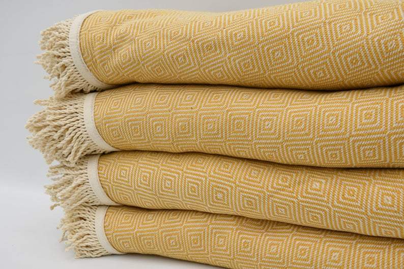 Dark Beige 100% Cotton Round Beach Towel