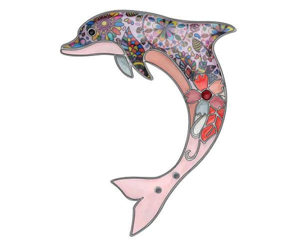 Dolly Dolphin - Enamel Brooch