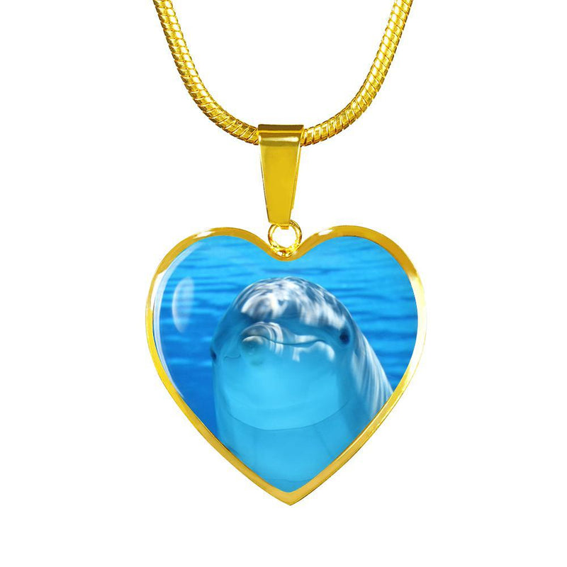 Dolphin Heart Necklace