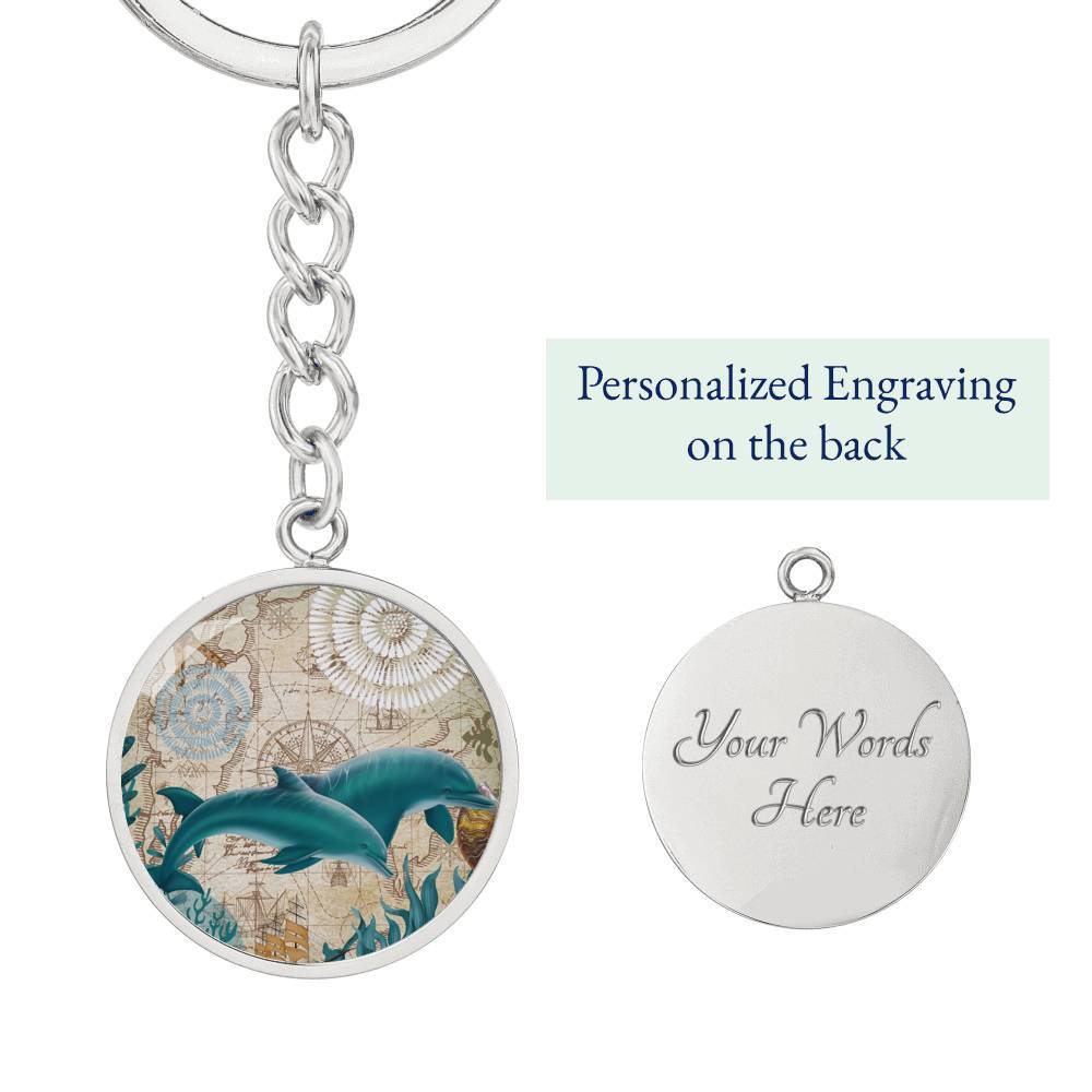 Dolphin Love Beachy Keychain
