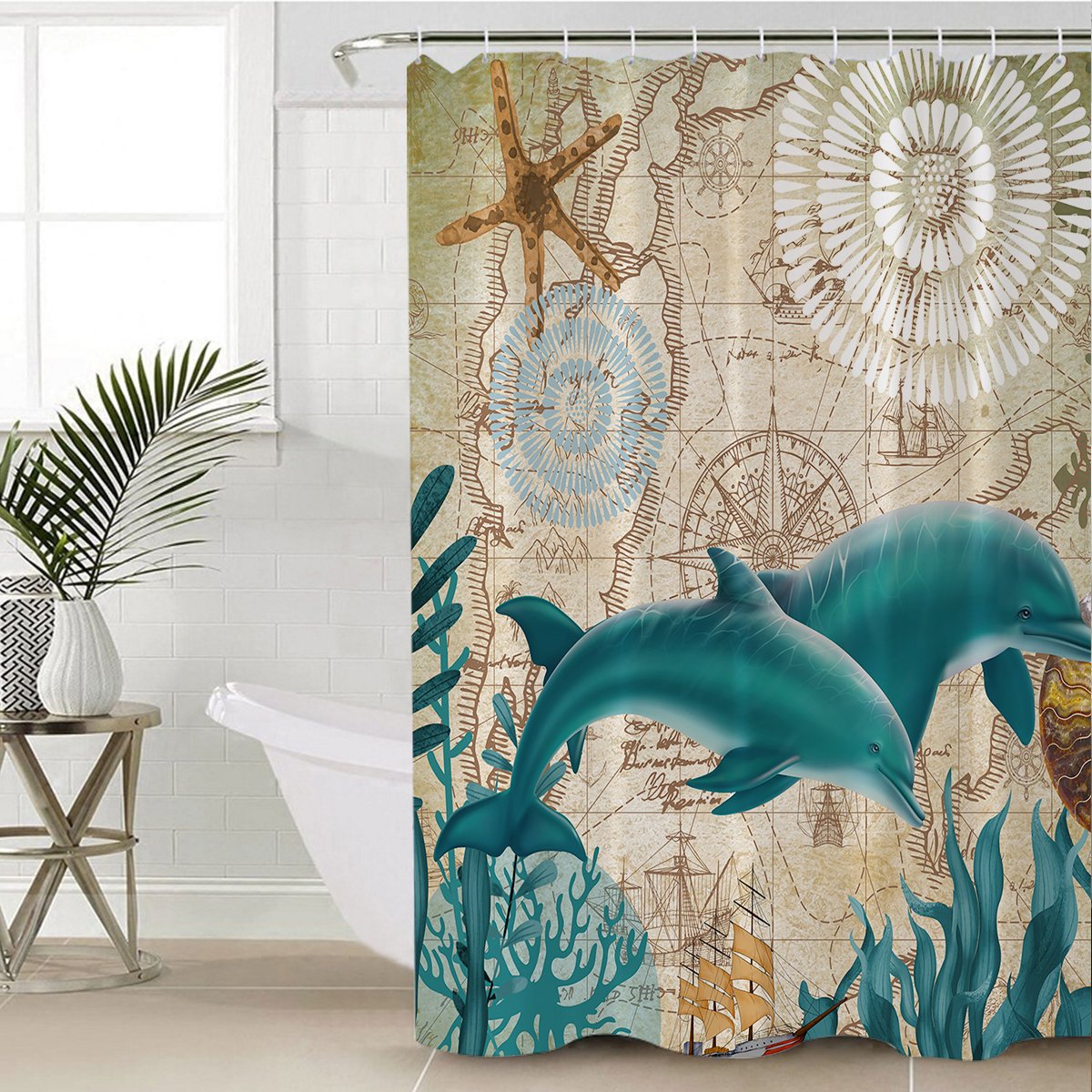 Dolphin Love Shower Curtain