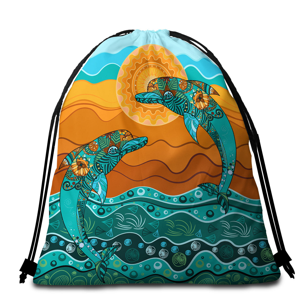 Dancing Dolphins Towel + Backpack