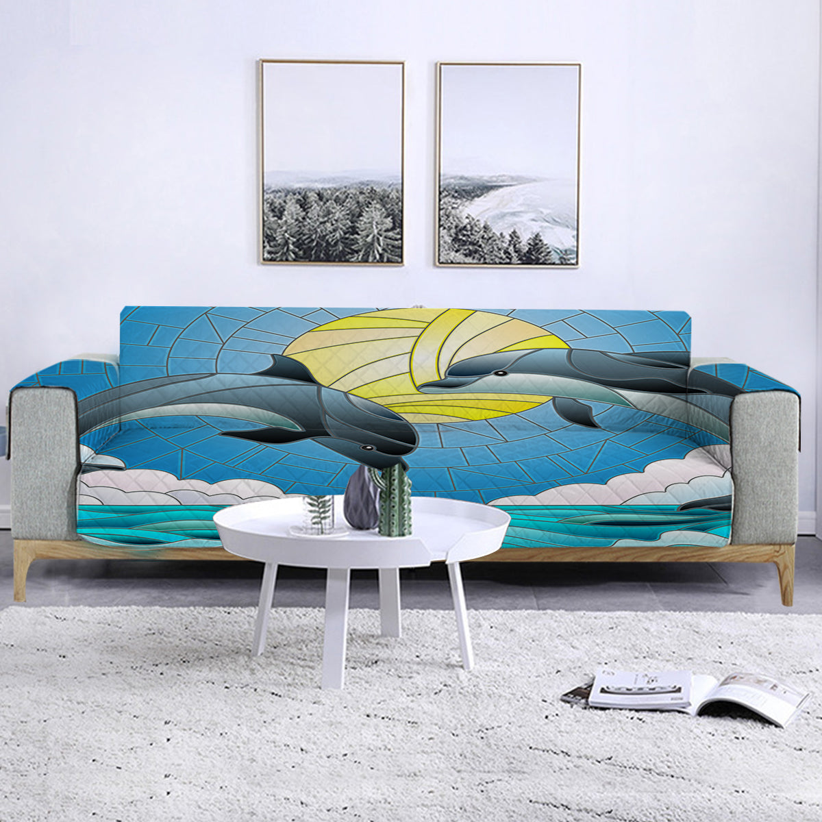 Dolphin Dancing Sofa Cover
