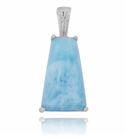 Caribbean Larimar Pendant Necklace