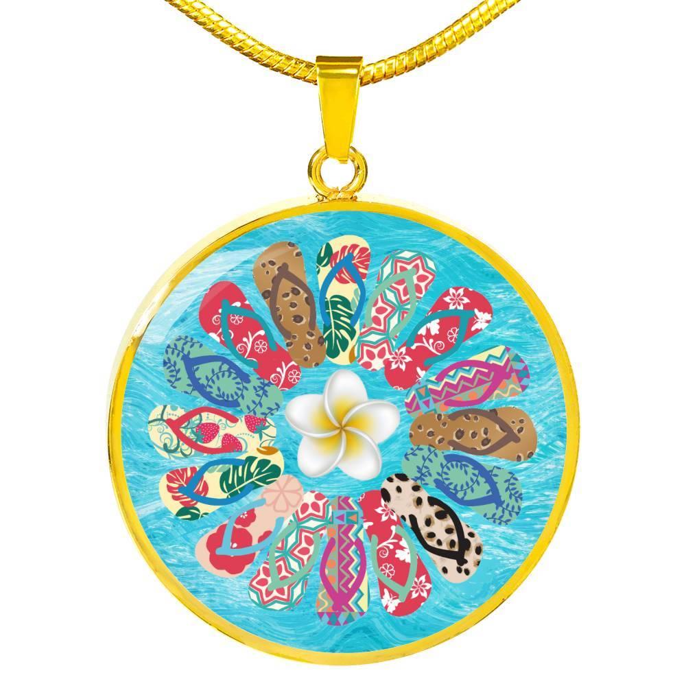 Flip Flops Flower Necklace