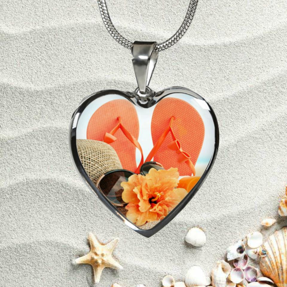 Flip Flops & Hibiscus Necklace