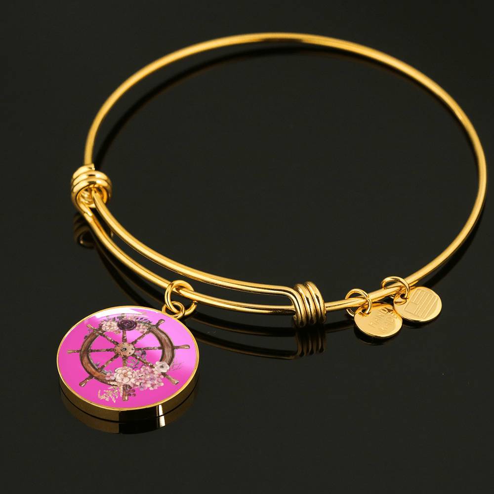 Flowery Helm Bangle Bracelet