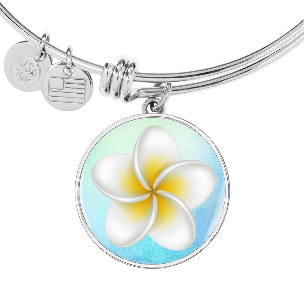 Frangipani Bangle Bracelet