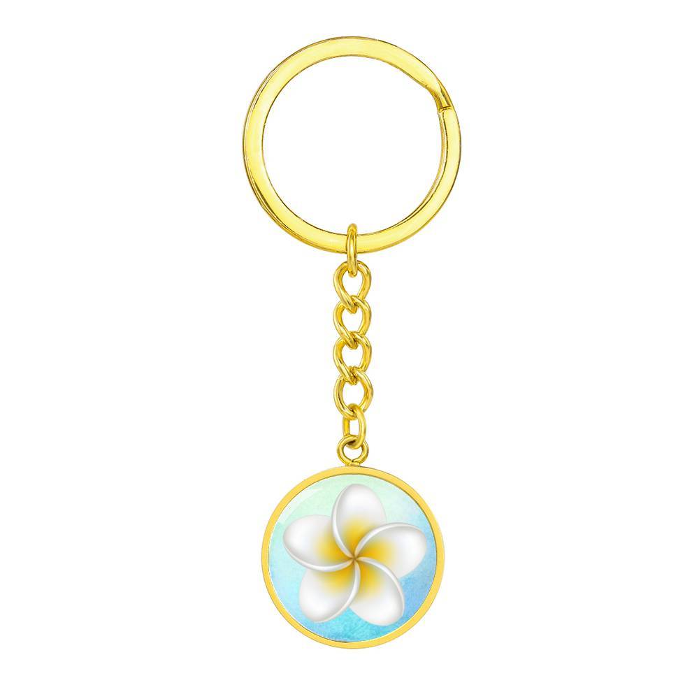 Frangipani Beachy Keychain