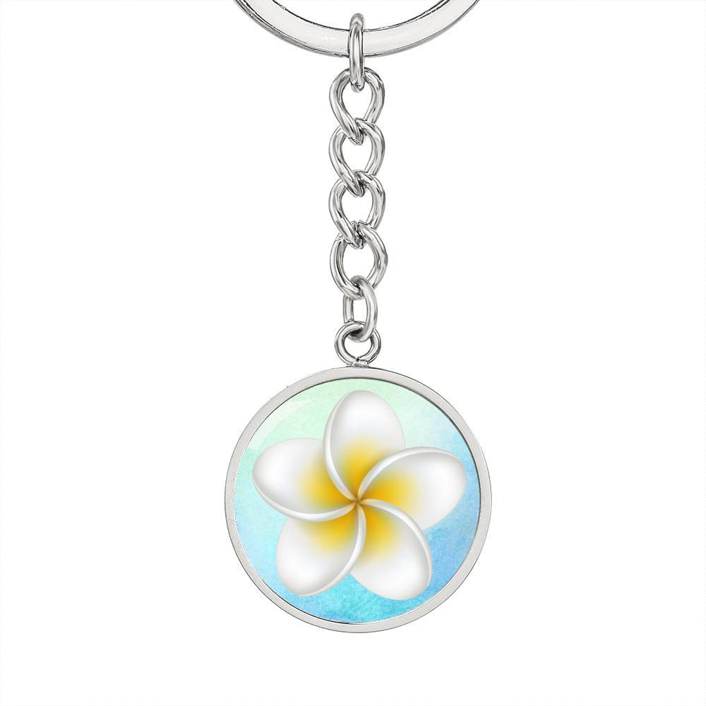 Frangipani Beachy Keychain