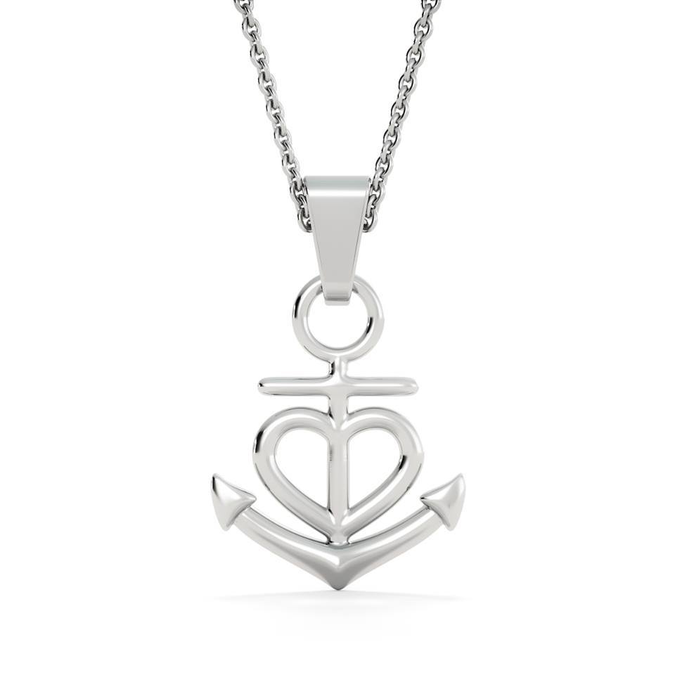 Friendship Anchor and Heart Necklace
