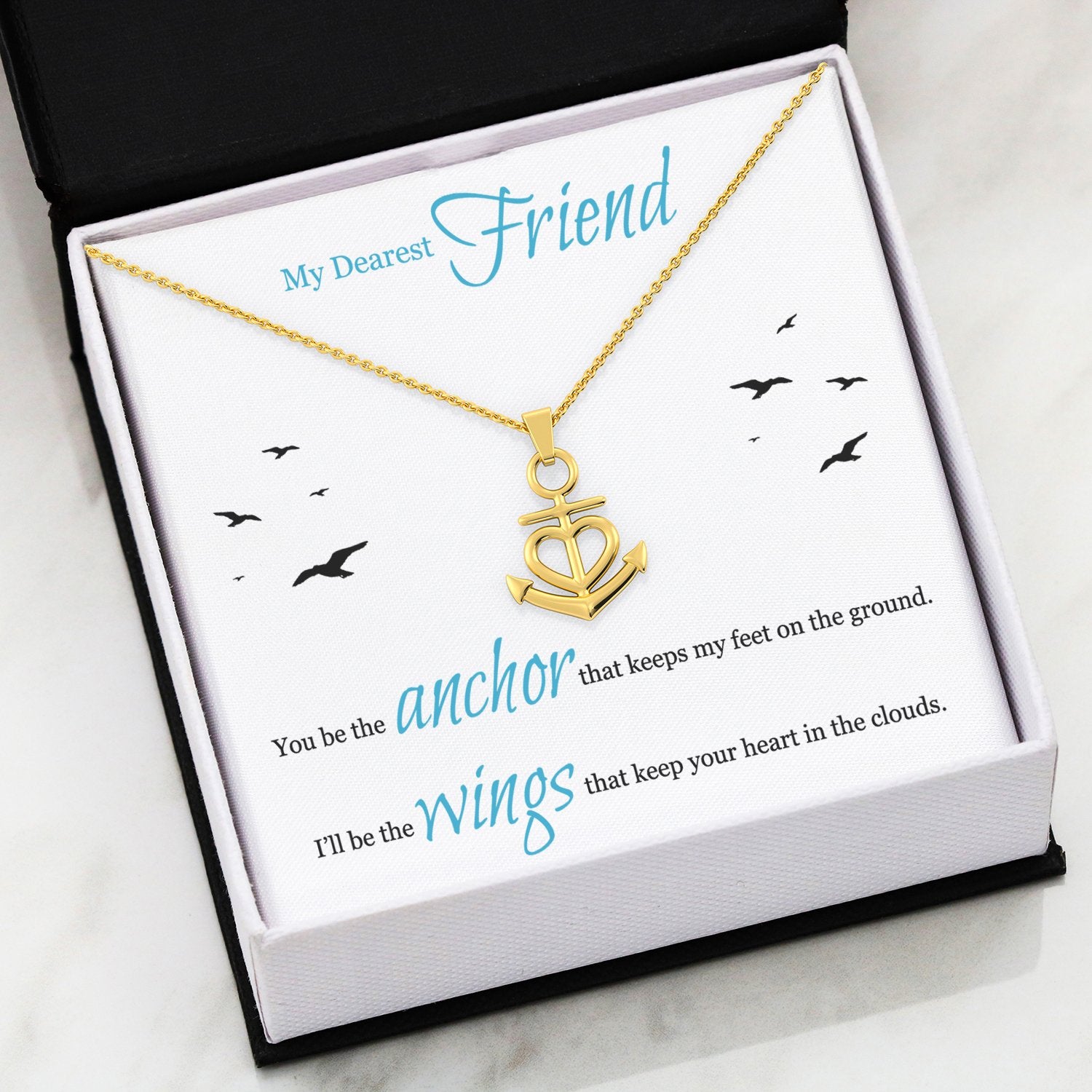 Friendship Anchor and Heart Necklace