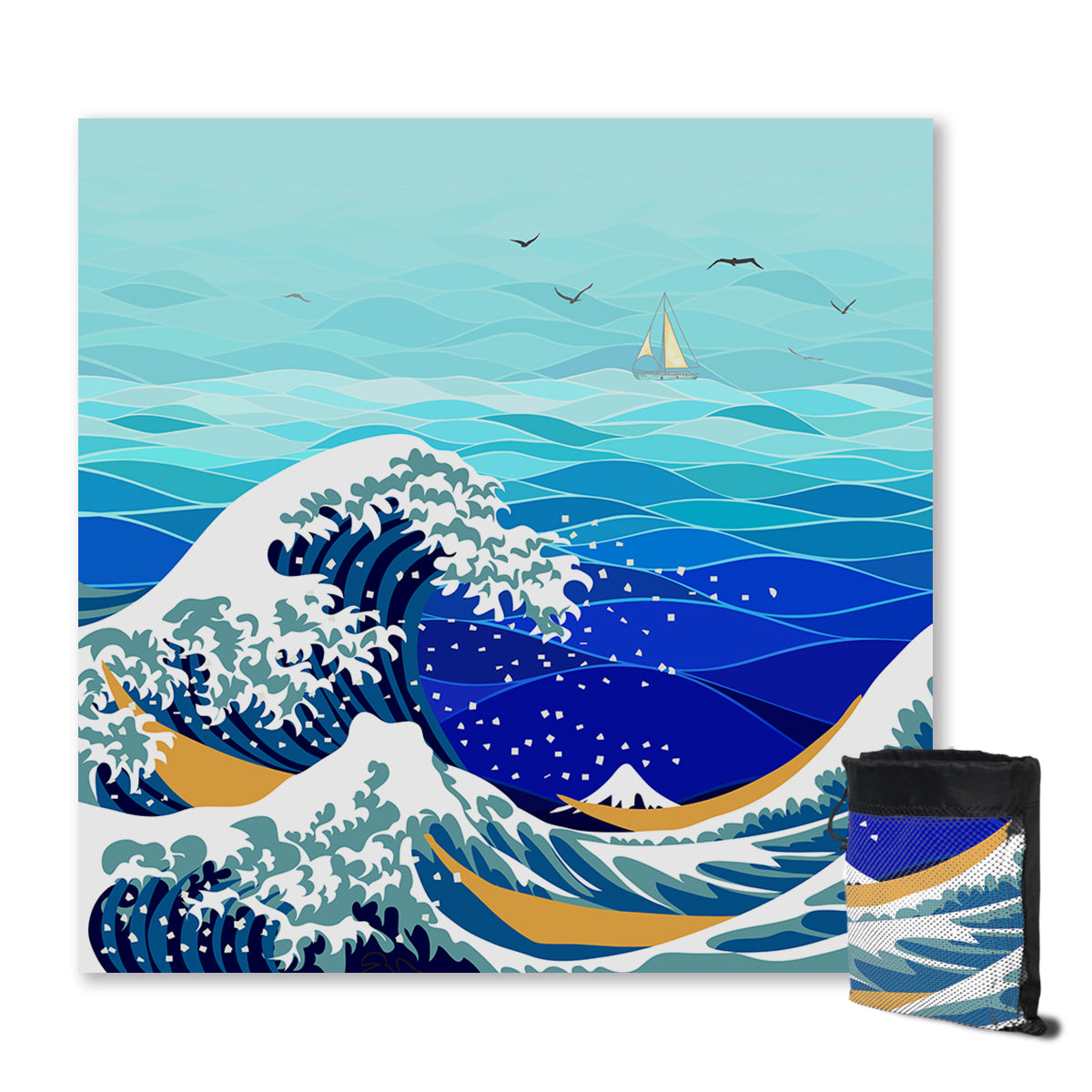 Great Wave Sand Free Towel