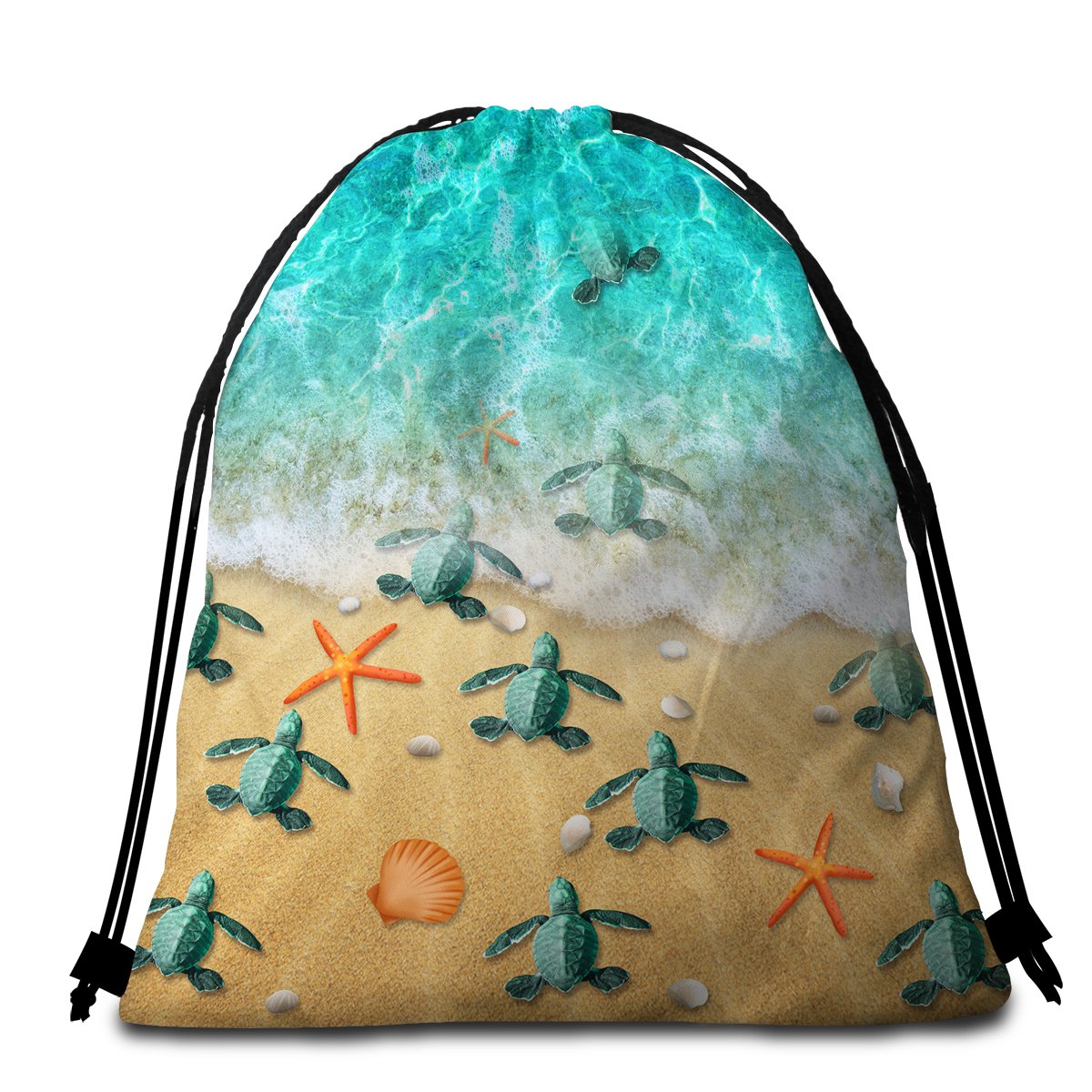 Happy Little Sea Turtles Towel + Backpack