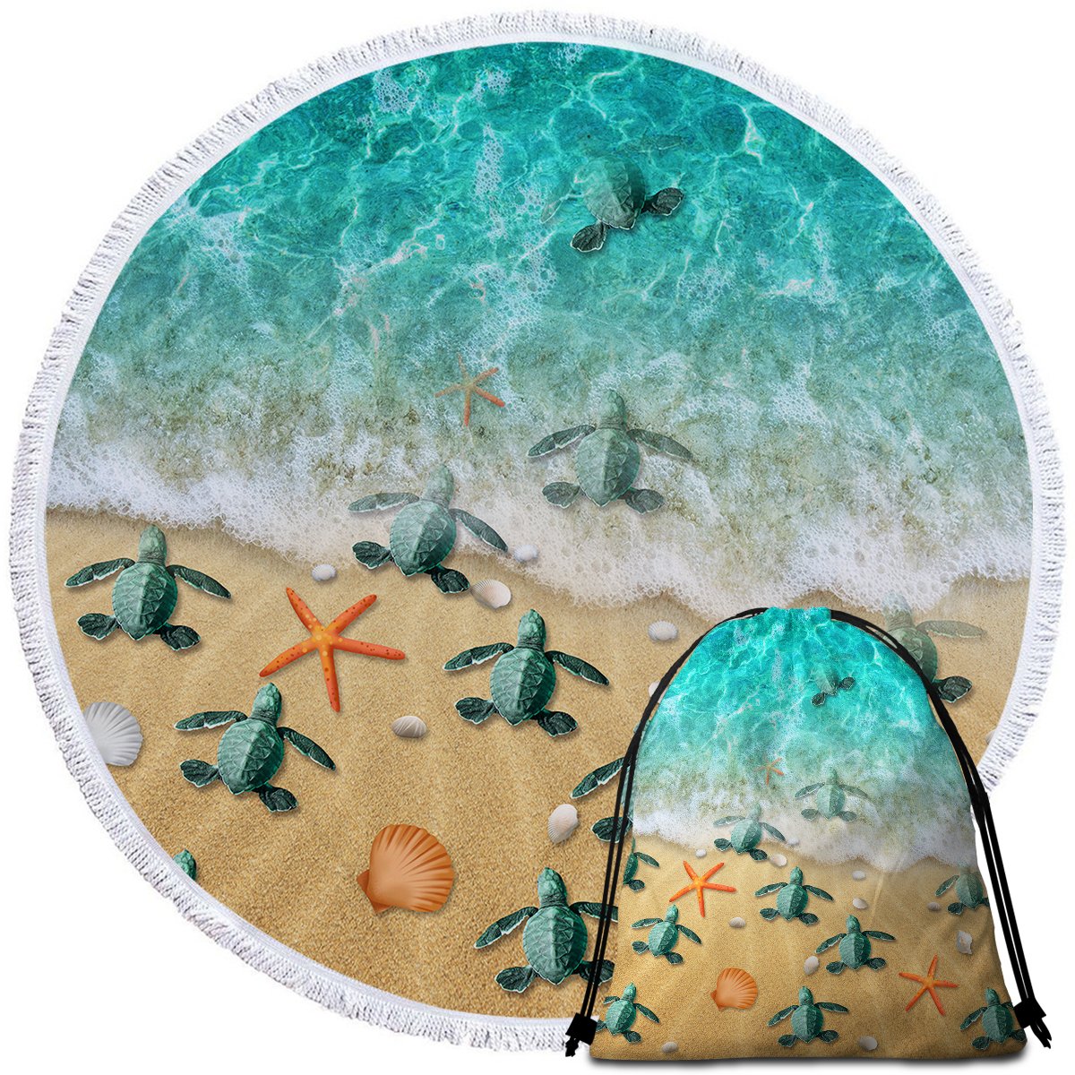 Happy Little Sea Turtles Towel + Backpack