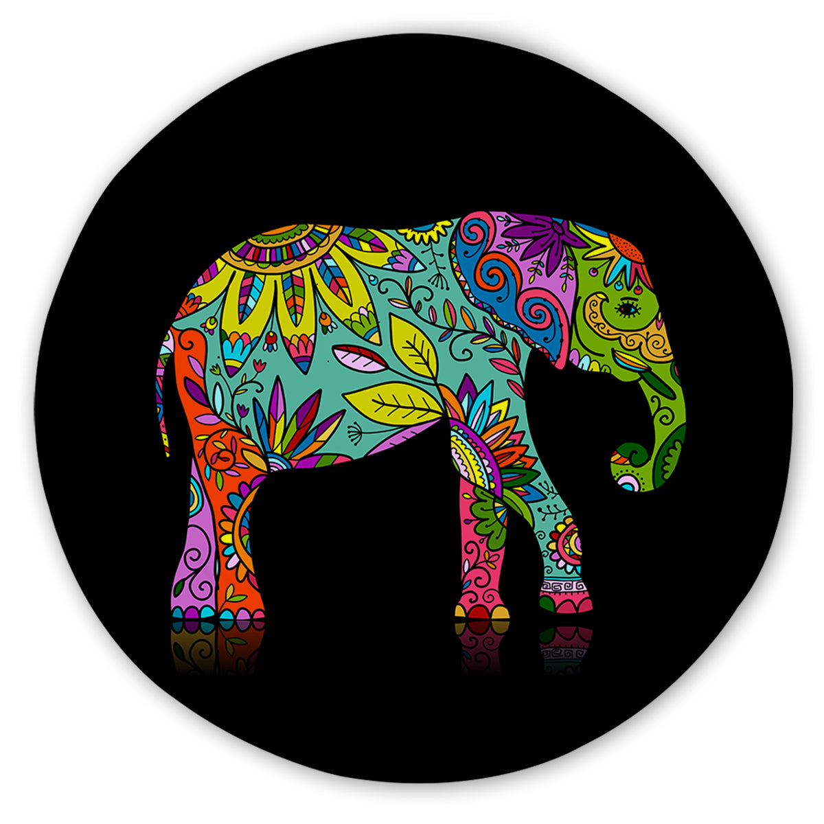 Free Spirit Elephant Round Sand-Free Towel