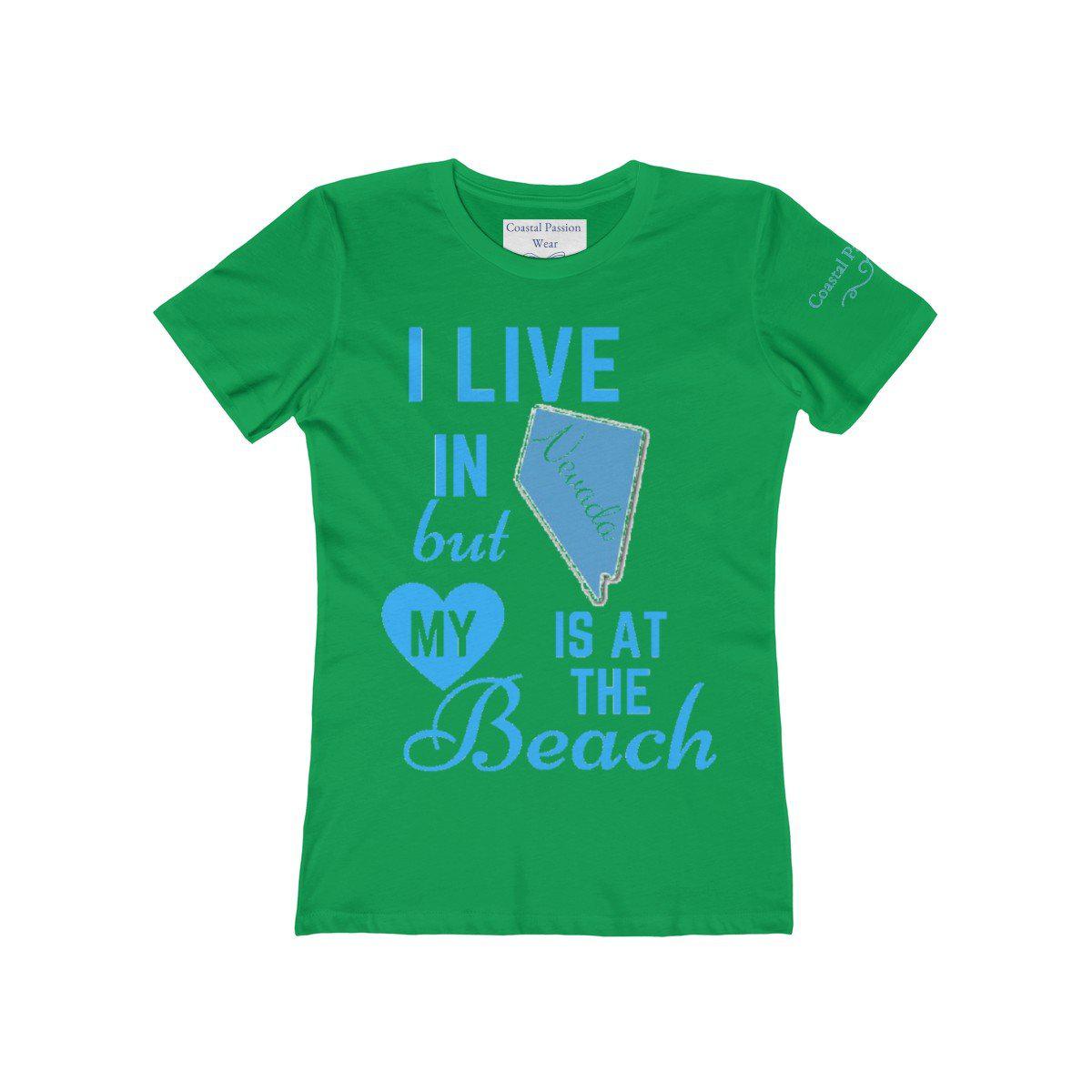 I Live In Nevada But My Heart Is At The Beach Shirt