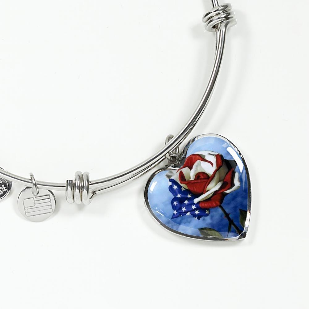 I Love My Country Heart Necklace