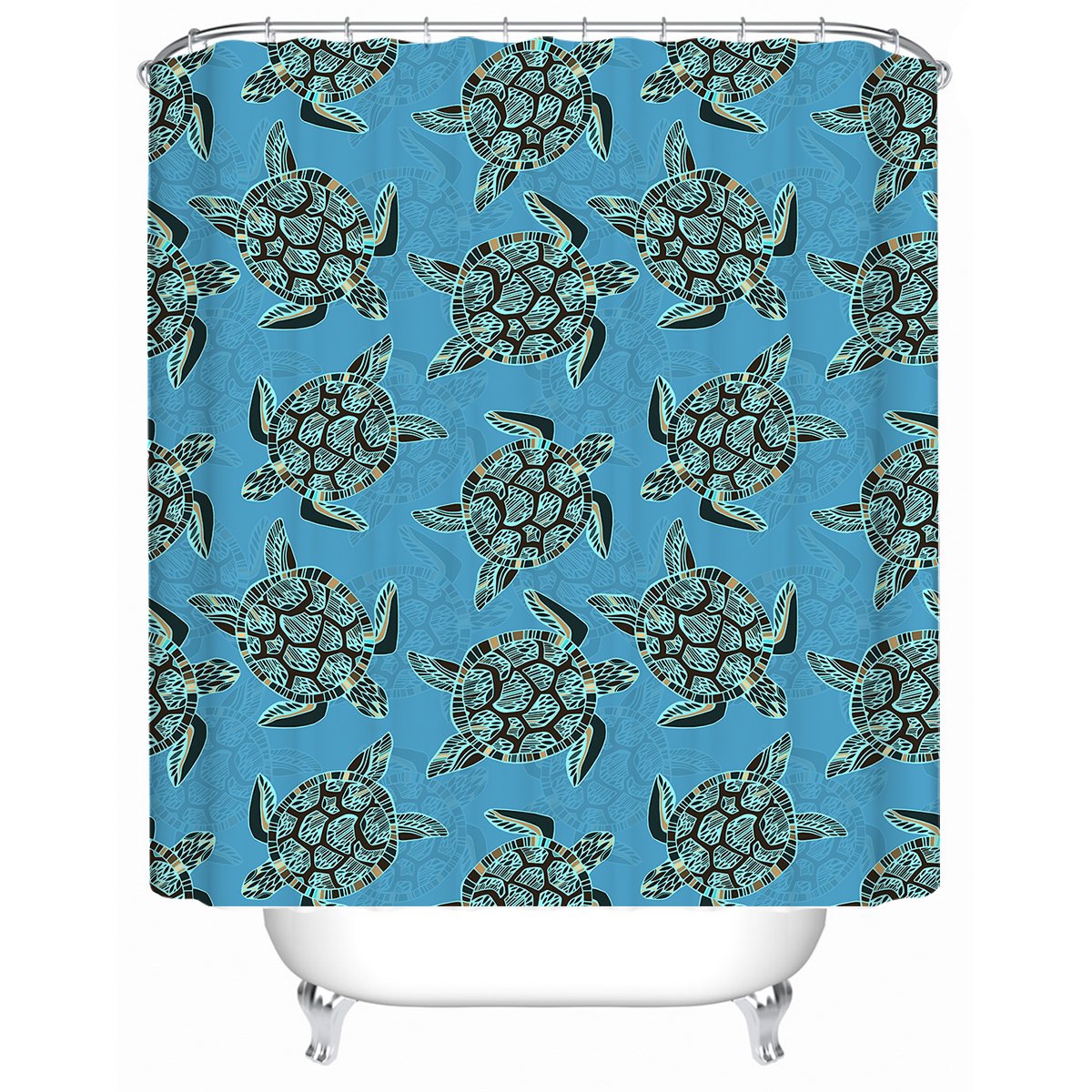I Sea Turtles Shower Curtain