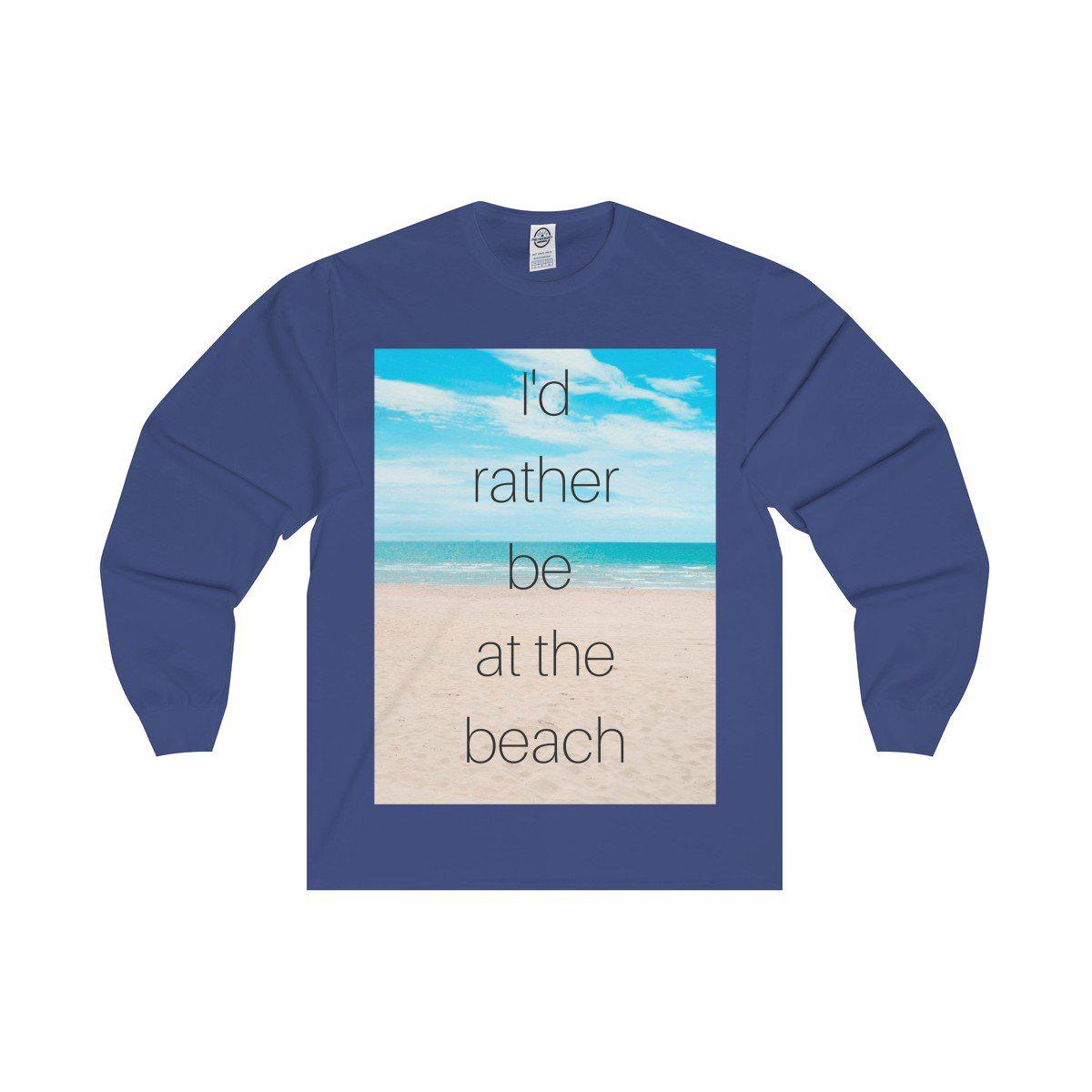 I'd Rather Be At The Beach Cotton Tee