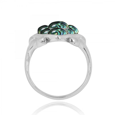 Sterling Silver Turtle Ring with Abalone Shell