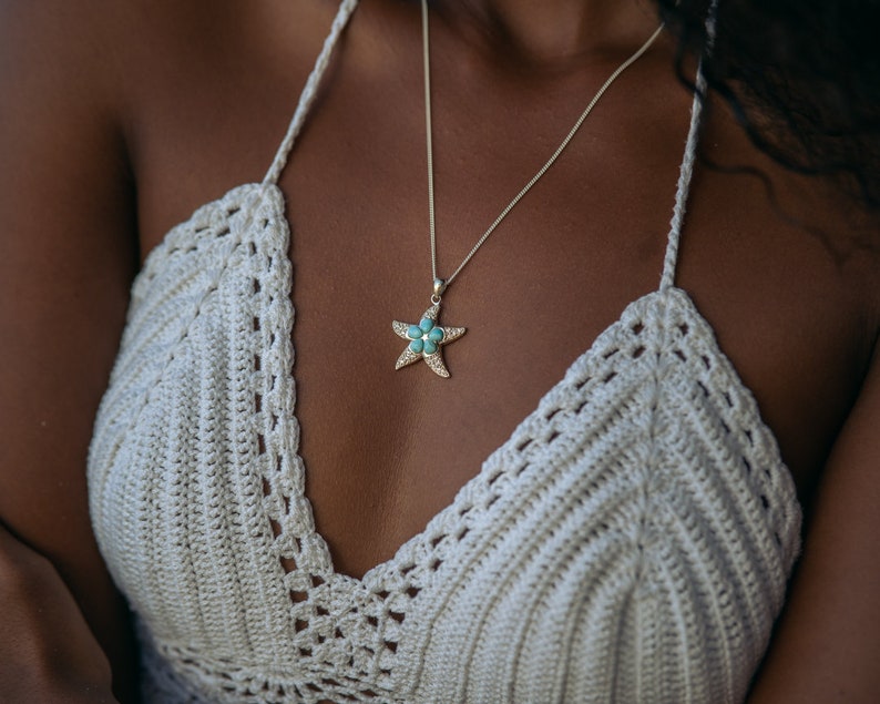 Larimar Starfish Necklace - Miami