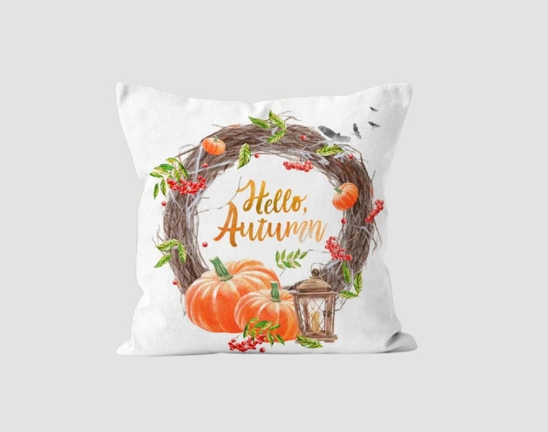 Autumn Wreath Set of 4 Pillow Covers