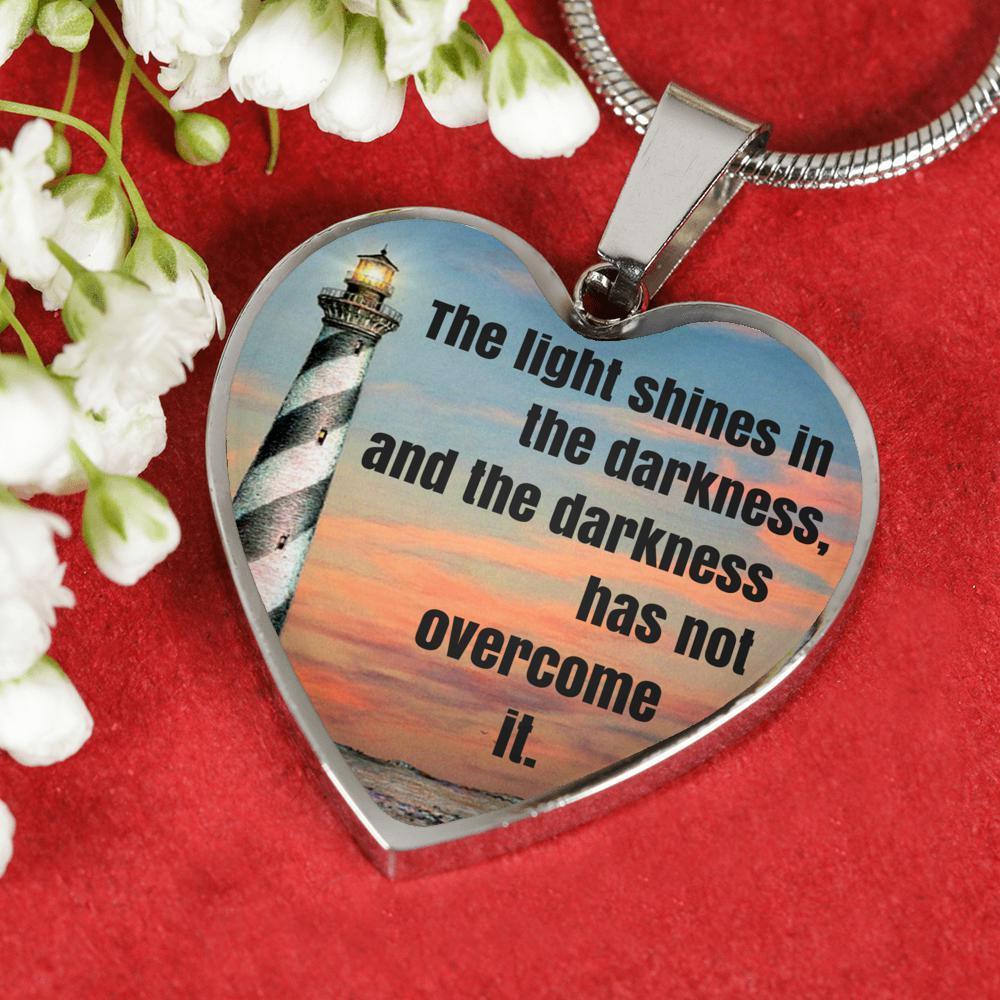 John 1:5 Heart Necklace
