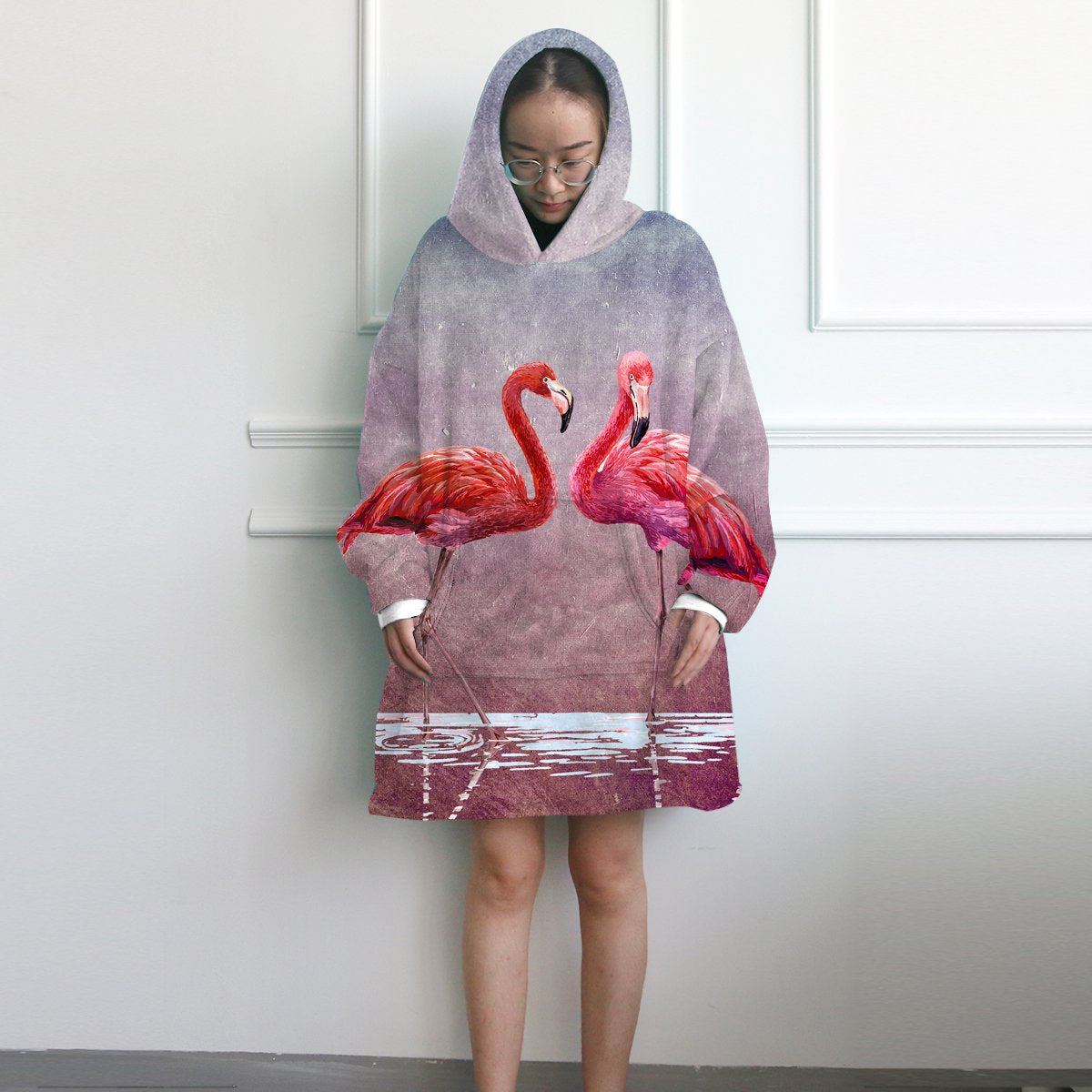 Ladies in Pink Wearable Blanket Hoodie