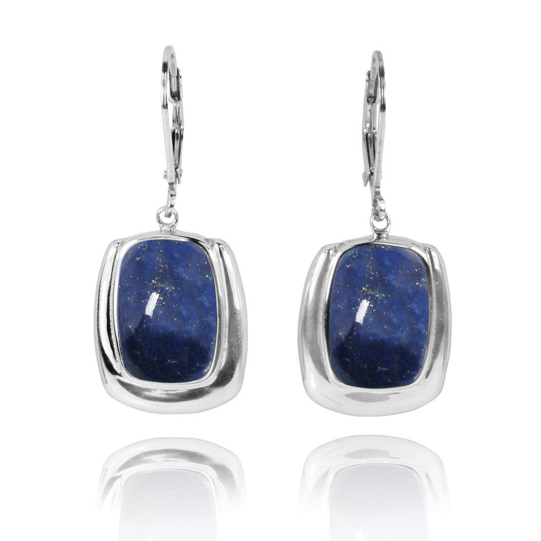 Lapis Lobster Clasp Earrings