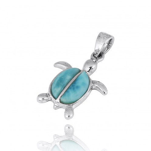 Turtle Necklace with Larimar - Miami