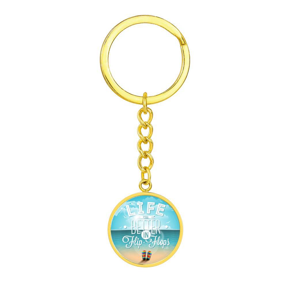 Life is Better in Flip Flops Beachy Keychain