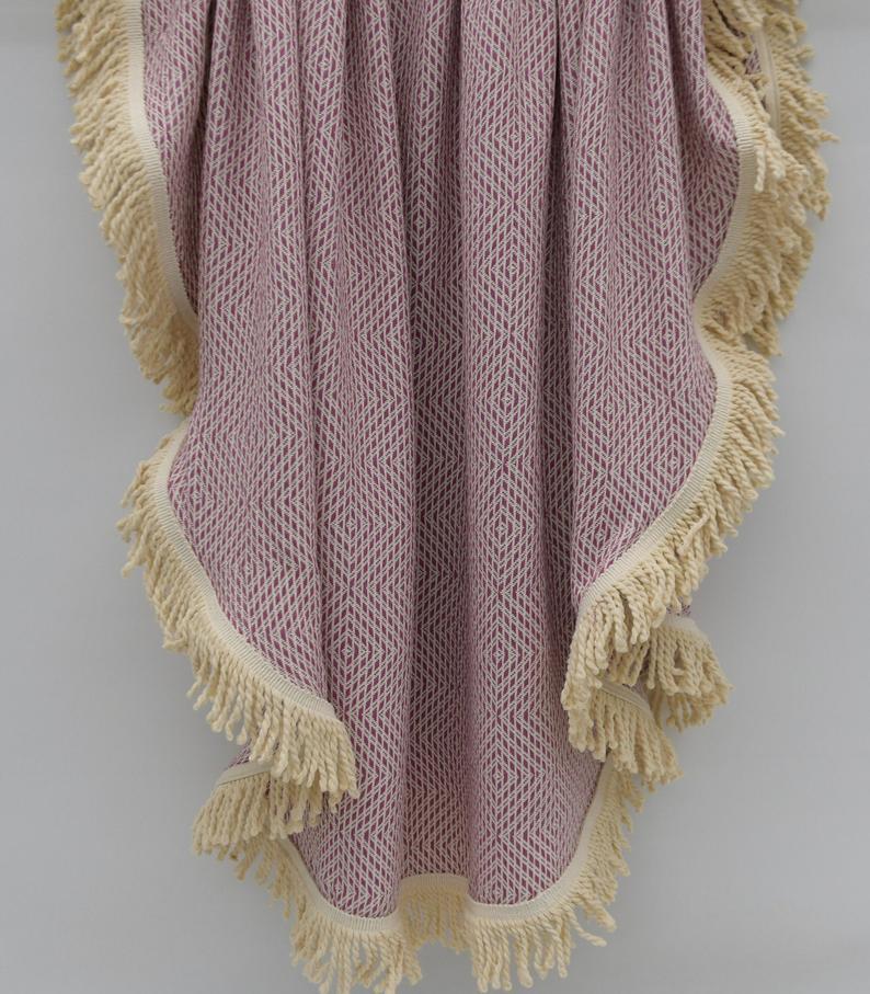 Light Purple 100% Cotton Round Beach Towel