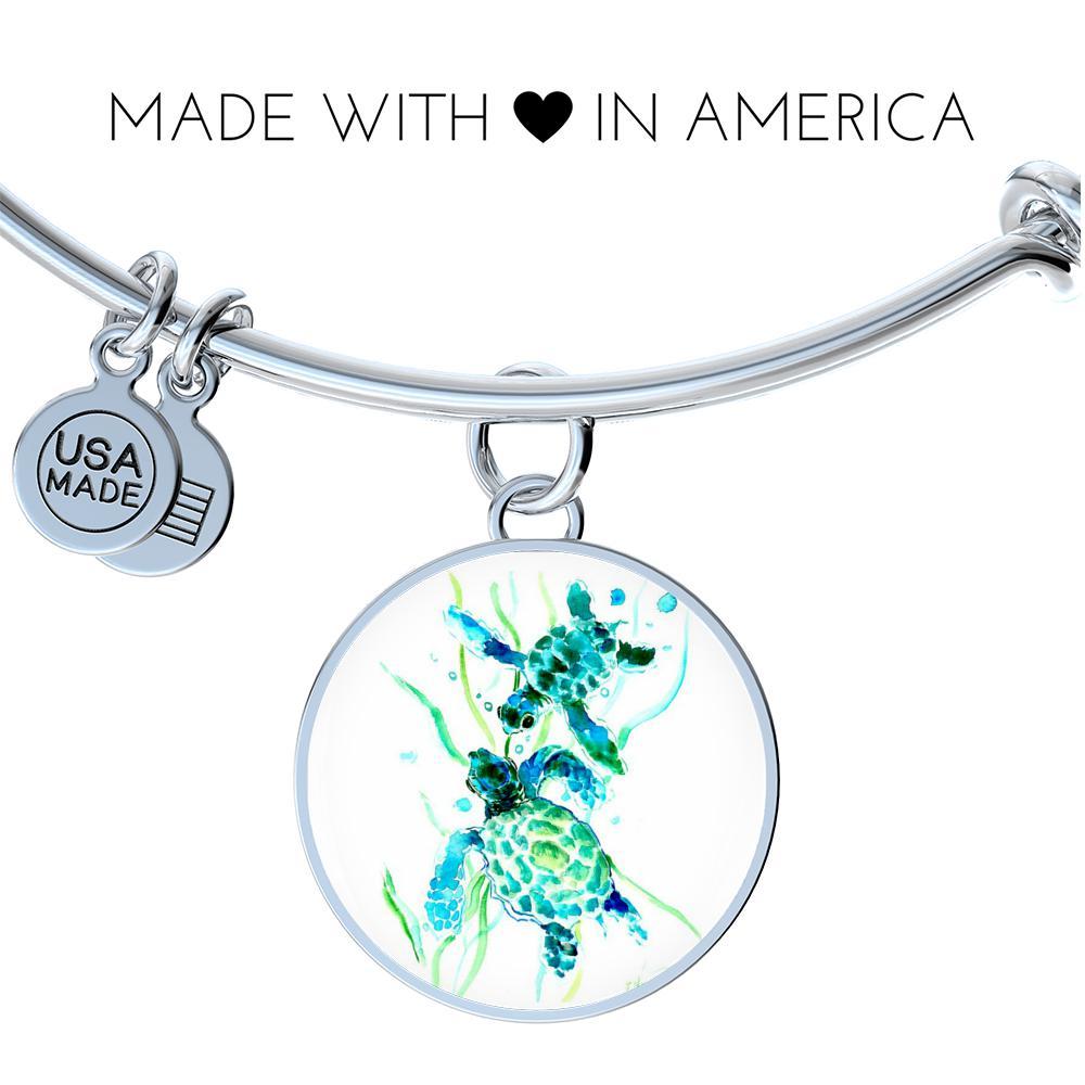 Little Sea Turtles Bangle Bracelet