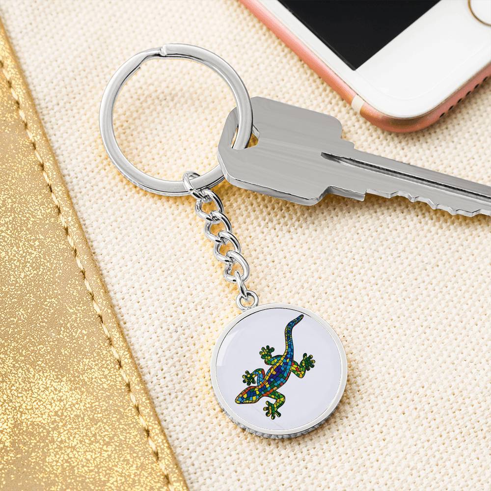 Lucky Gecko Beachy Keychain