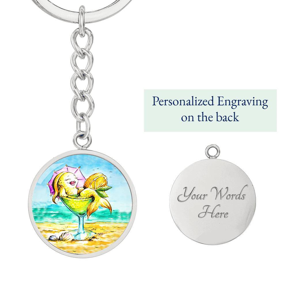 Margarita Mermaid Beachy Keychain