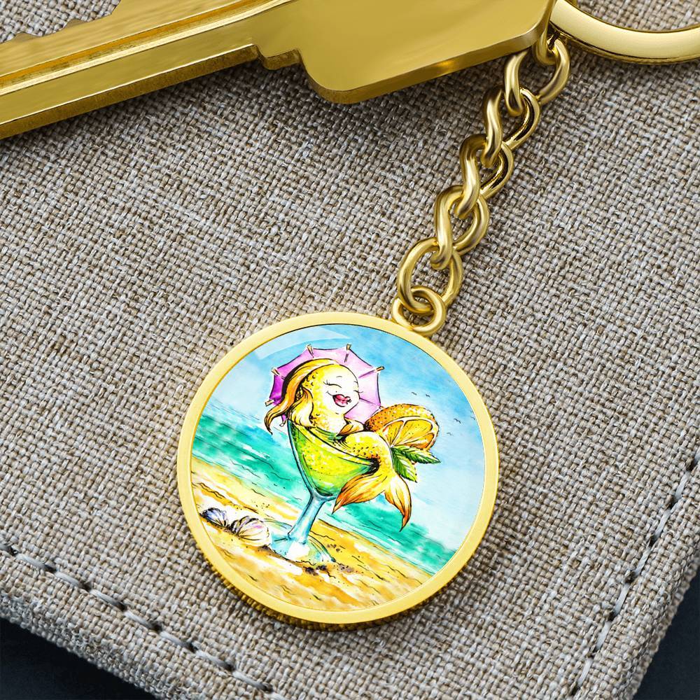 Margarita Mermaid Beachy Keychain