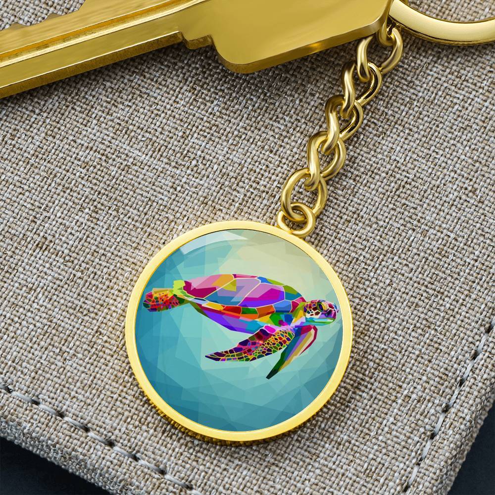 Maui Sea Turtle Beachy Keychain