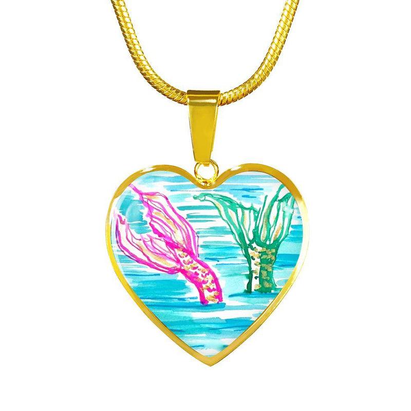 Mermaid Life Heart Necklace