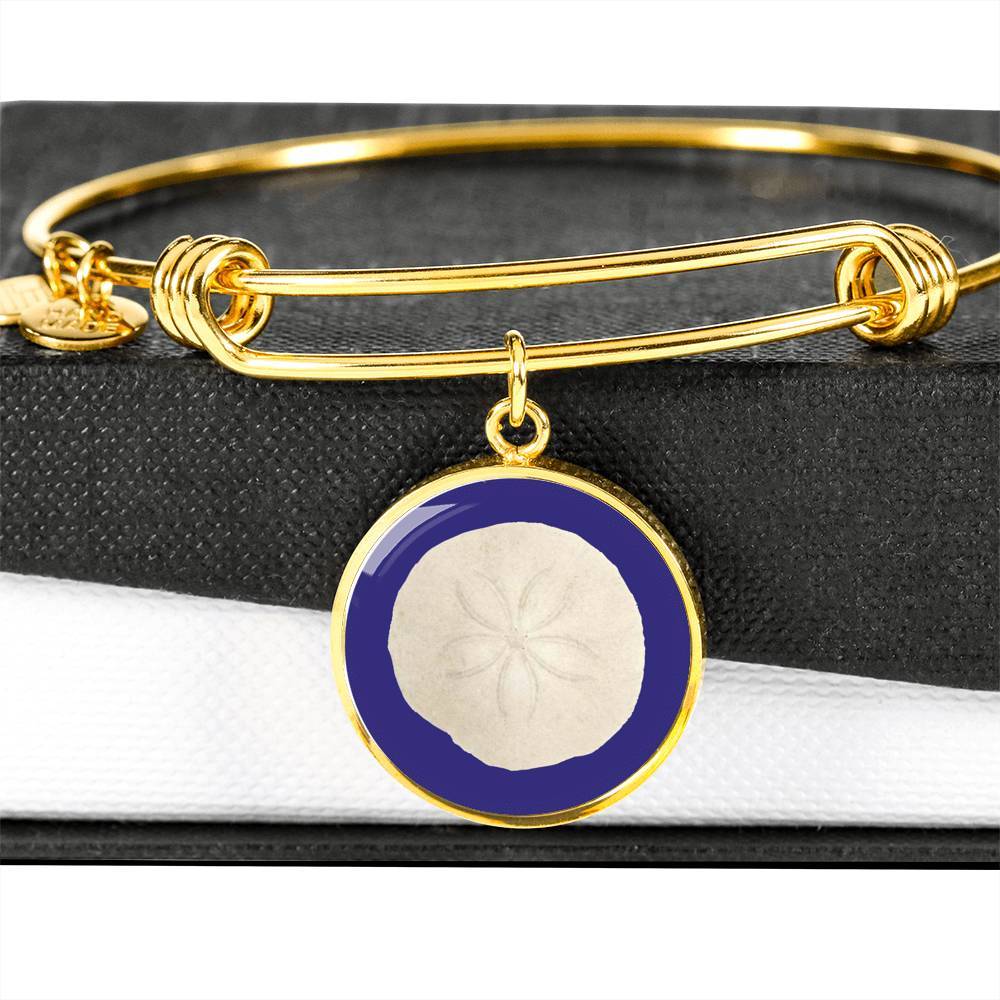 Ocean Sand Dollar Bangle Bracelet