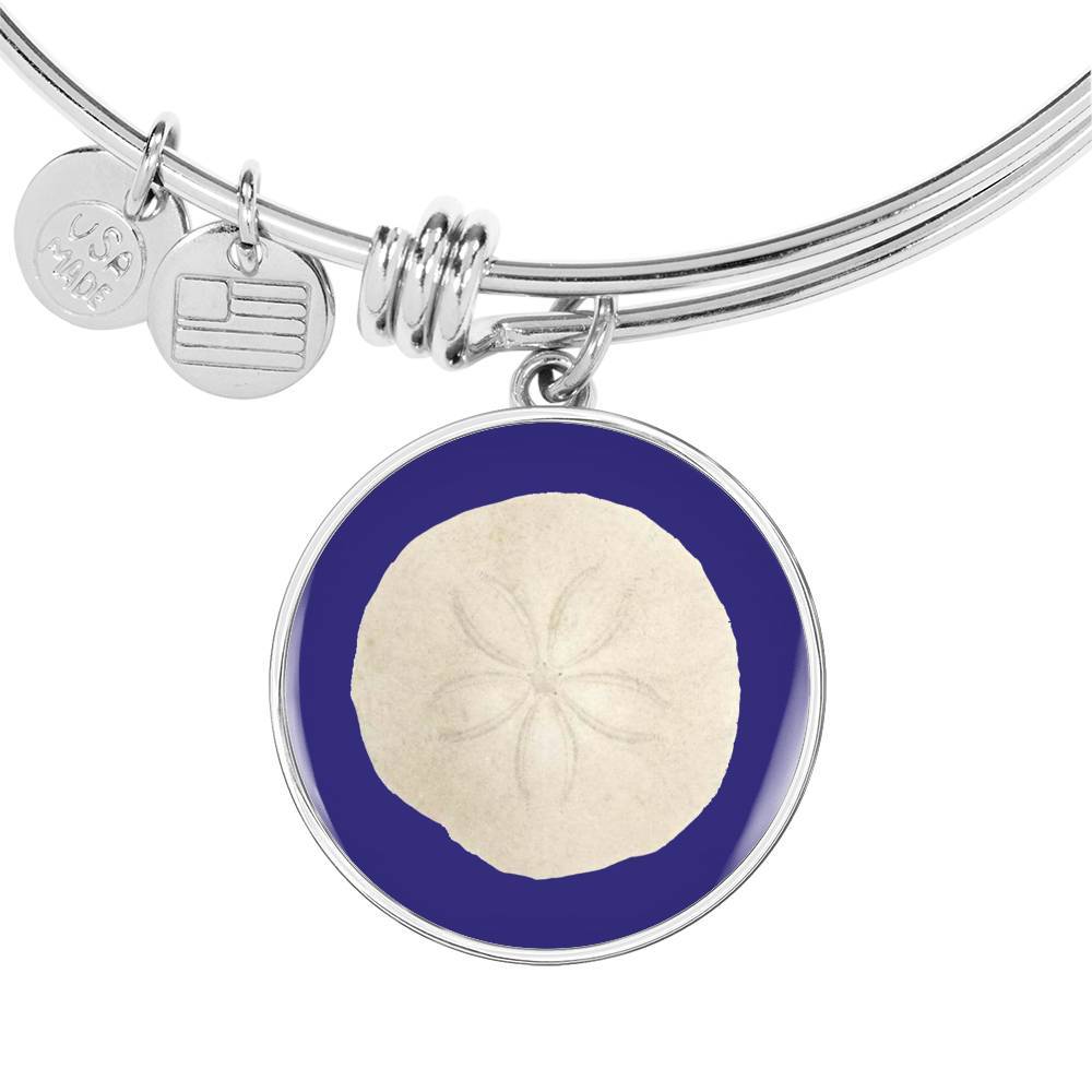 Ocean Sand Dollar Bangle Bracelet