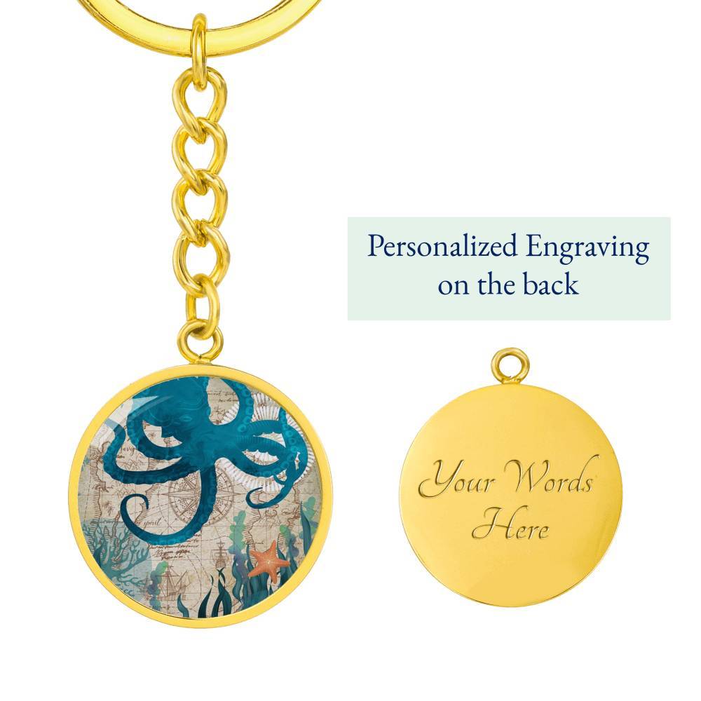 Octopus Love Beachy Keychain