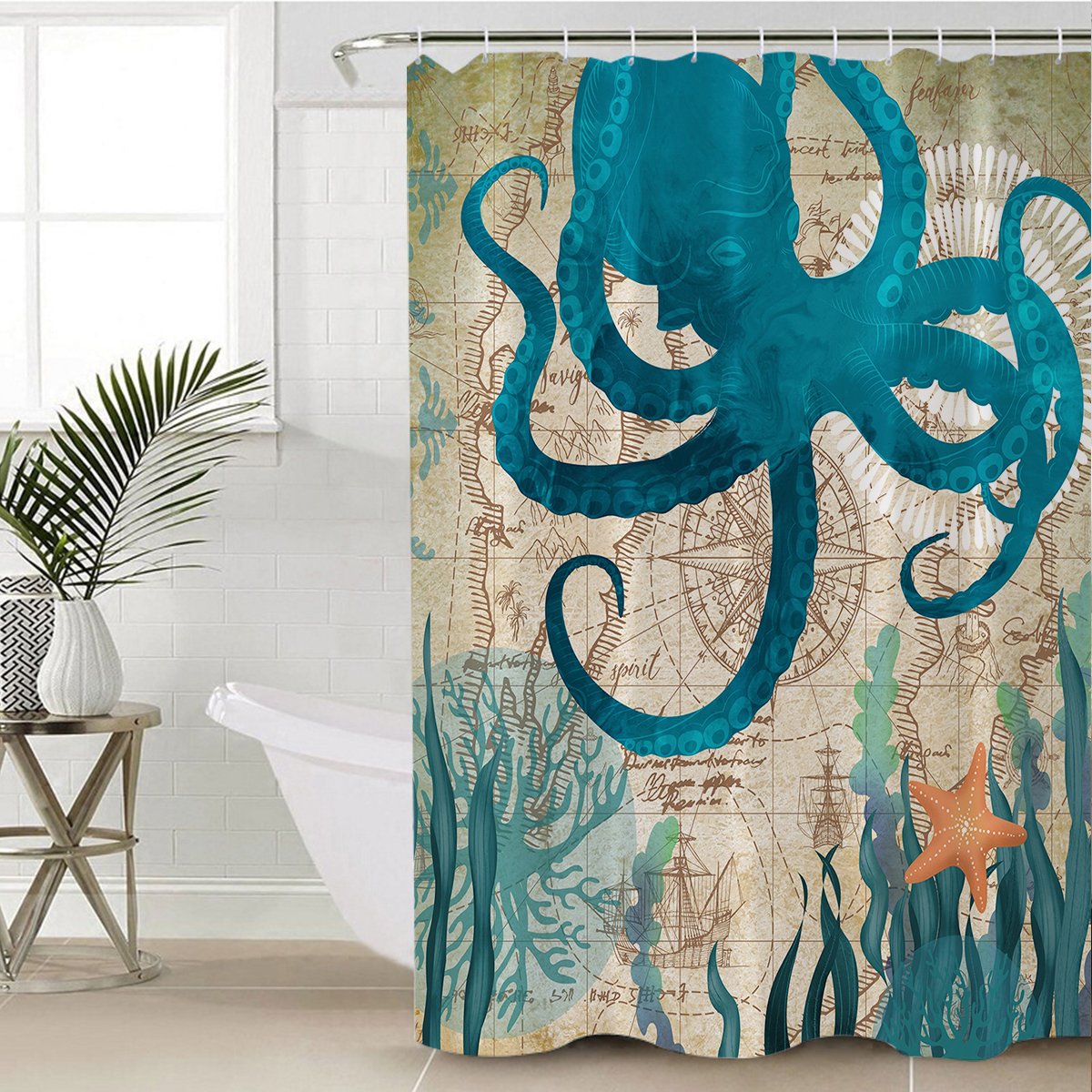 Octopus Love Shower Curtain