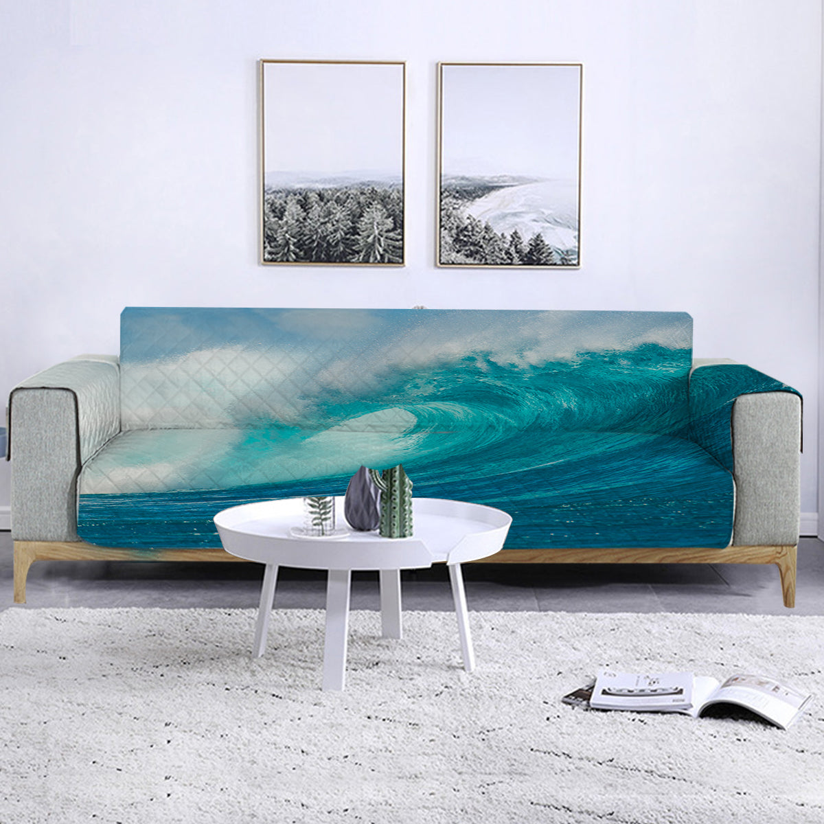 Ocean Wave Sofa Cover