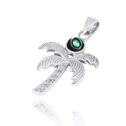 Palm Tree Necklace with Abalone Shell - Miami