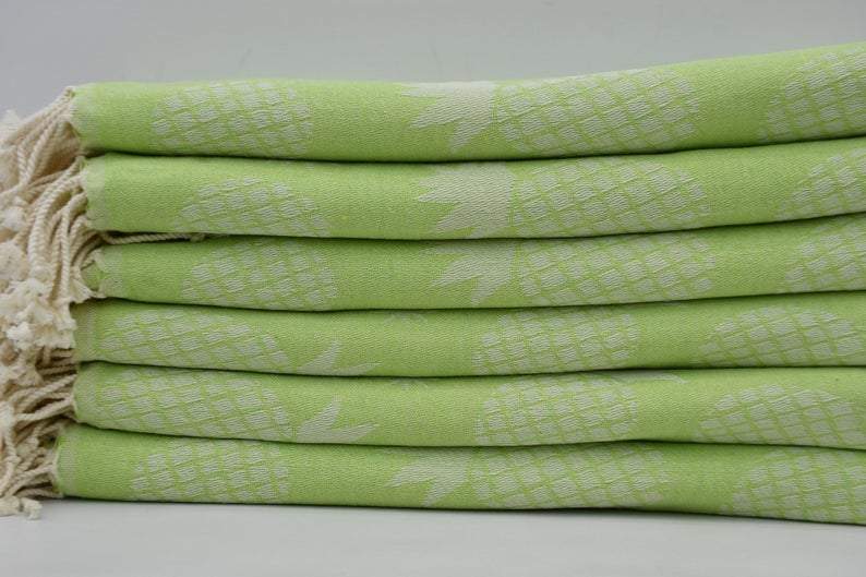 Pineapple Green 100% Cotton Towel