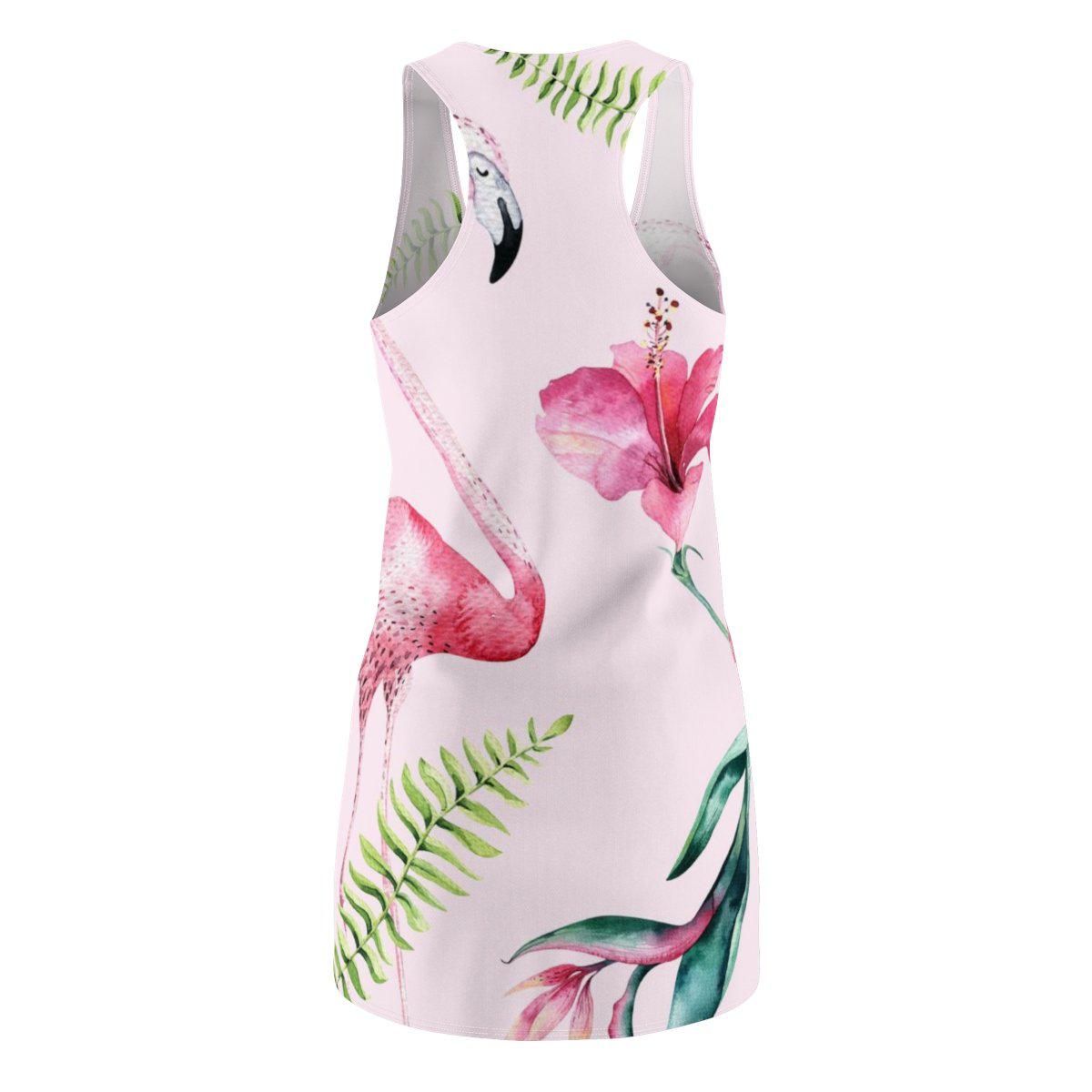 Pink Flamingo & Hibiscus Dress